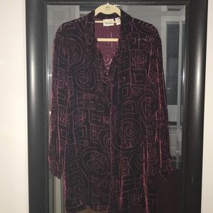 Chico’s “Design Collection” Velvet Burnout Top